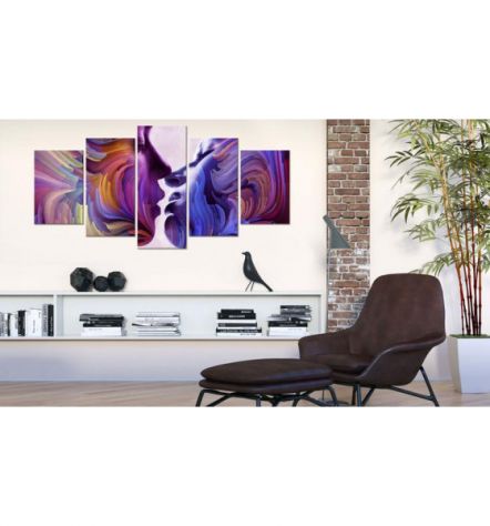 Quadro Bacio Colorato - Viola - 100x50 E 200x100 ARREDALACASA - Foto 2