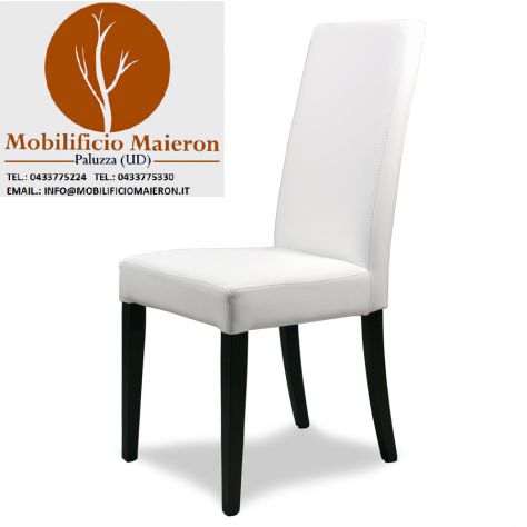 Sedie in Legno Imbottite per Arredamento Ristorante Bar Pizzeria 3041A - Foto 4