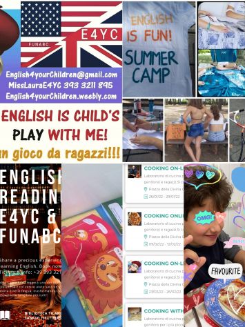 Laboratori cucina scienze  in inglese per bambini e ragazzi