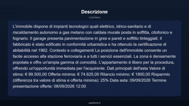 Immobile in asta di 90 m², box auto in vendita a Città di Castello - Foto 13