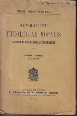 R40 - SUMMARIUM THEOLOGIAE MORALIS