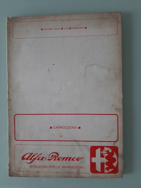 ALFA ROMEO GIULIA / 1750 E DERIVATE MANUALE DI CARROZZERIA ORIGINALE ANNO 1970 - Foto 4