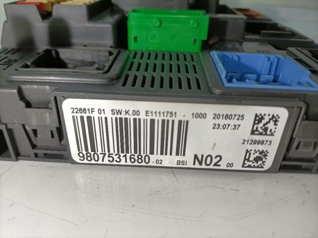BODY COMPUTER CITROEN C-Elysee Serie 9807531680 (1216) - Foto 4