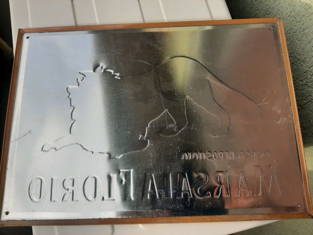INSEGNA MARSALA FLORIO MARCA DEPOSITATA TARGA IN RILIEVO - Foto 6