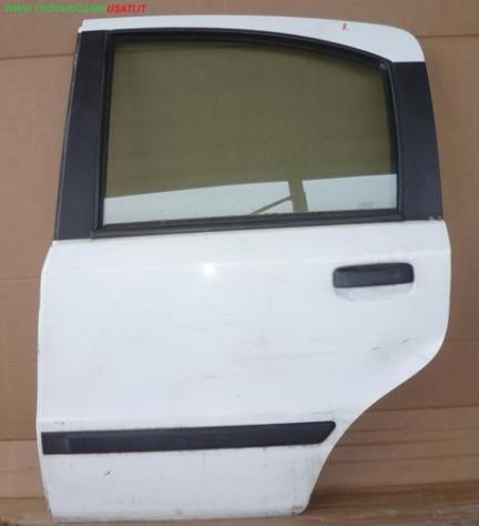 PORTA POST.S. BIANCA C/ALZ. MAN. E SERR. (Pic.Sgn)  Carrozzeria  Lamierati esterni  Porte  Porta post. sx. FIAT - PANDA - 01-09-2003 - 01-12-2011, FIA