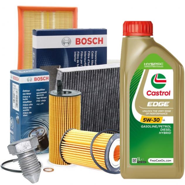 Kit Tagliando + Olio Motore Boscktb018+Cast5W30