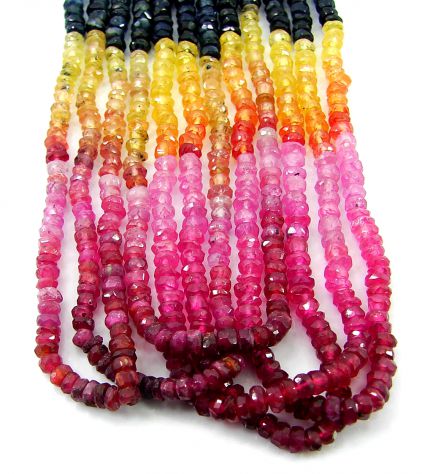 Collana multicolor di Zaffiri, Rubini, Smeraldi, Tanzaniti, Citrini - Foto 2