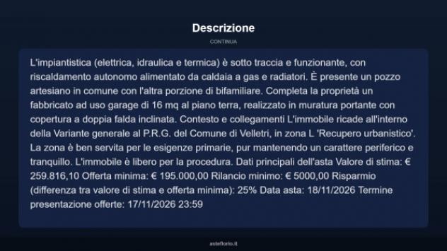 Immobile in asta di 224 m² con più di 5 locali e box auto in vendita a Velletri - Foto 13