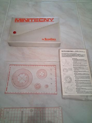 Set Minitecny by Tecnolinea, uno strumento portatile da disegno tecnico vintage - Foto 3