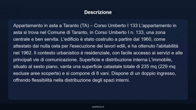 Immobile in asta di 235 m² con più di 5 locali in vendita a Taranto - Foto 4