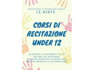 Corsi di recitazione dai 6 ai 12 anni