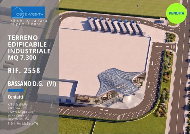 2558 - Terreno edif. Ind.le 7300 mq a Bassano d. G. (VI) Rif. 2558