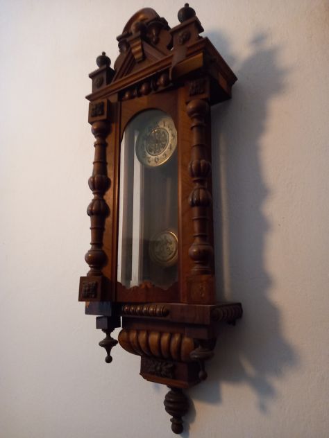 orologio/pendolo antico in legno - Foto 2