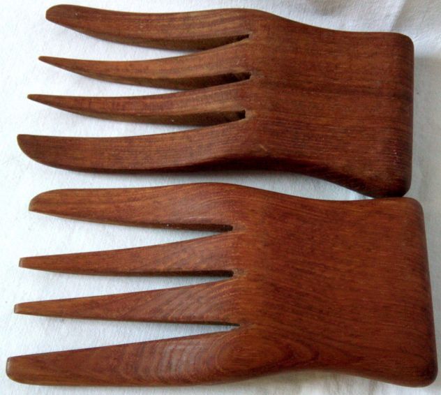 Posate in legno massello per insalata - Foto 2