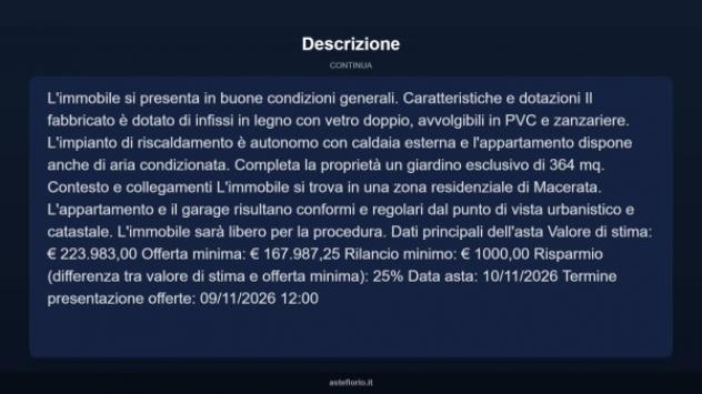 Immobile in asta di 128 m² con più di 5 locali e box auto in vendita a Macerata - Foto 9