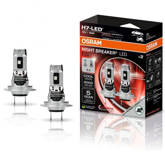 Lampadine Led H7 Osram Night Breaker Speed omologate per uso stradale