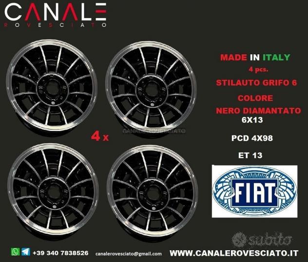 Cerchi in lega 13 GRIFO 6x13 4x98 fiat 124 127 x19