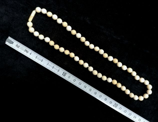 ANTICA PREGIATA COLLANA GIROCOLLO REGOLARE AVANA, EPOCA 1930 CIRCA. - Foto 10