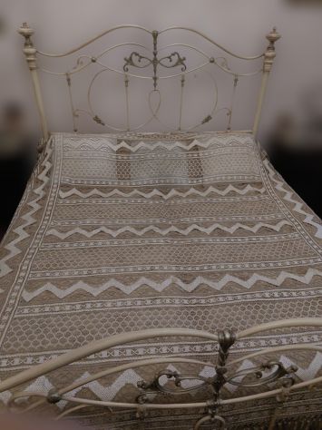 Coperta Matrimoniale Vintage 1930 (nuova) | Design Traforato | Lusso Écru - Foto 2