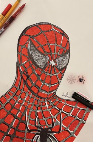 Quadro di Spiderman fatto a mano