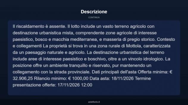 Immobile in asta di 16000 m² con più di 5 locali in vendita a Mottola - Foto 12