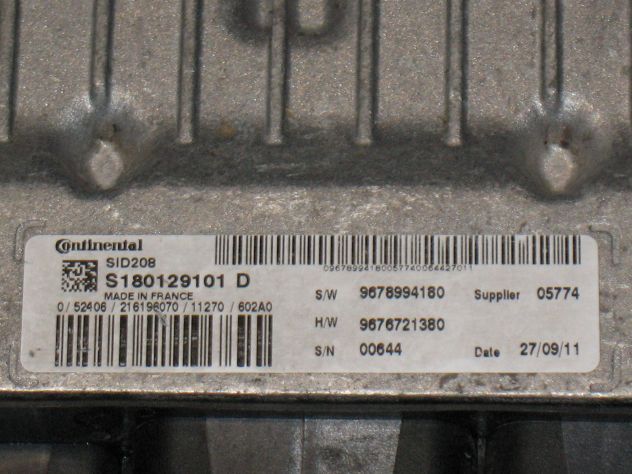 S180129101D ECU DUCATO BOXER JUMPER SID208 S180129101 D 9678994180 9676721380 - Foto 2