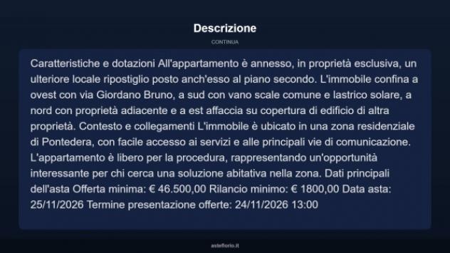 Immobile in asta di 80 m² in vendita a Pontedera - Foto 4
