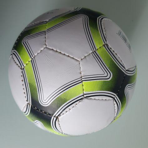 Pallone Da Calcio In Cuoio - Nuovo - Bianco e Giallo - Size 5 - Foto 2
