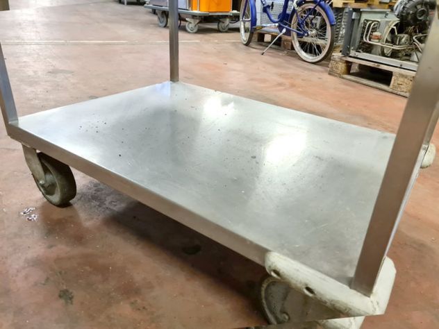 carrello inox per sbarazzo stoviglieria usato - Foto 3