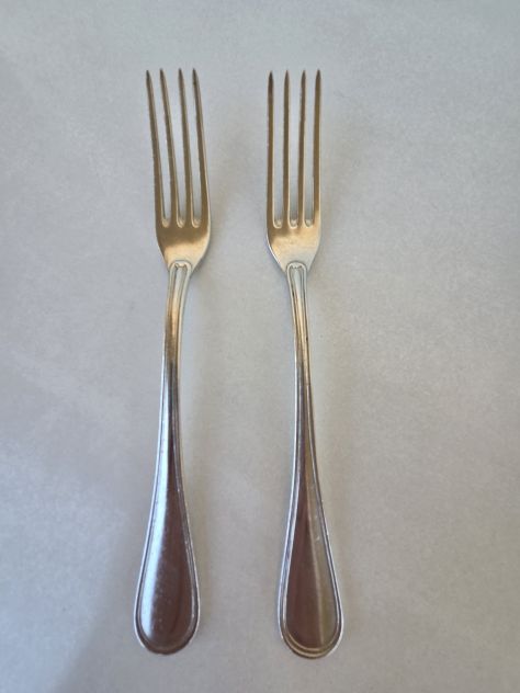 Forchette 5 pz placcate argento, 2 coppie più una singola.