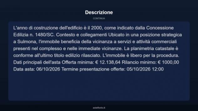 Immobile in asta di 119 m² in vendita a Sulmona - Foto 4