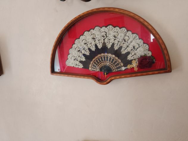 Teca Ventaglio in cornice in mogano Artigianato - Foto 8