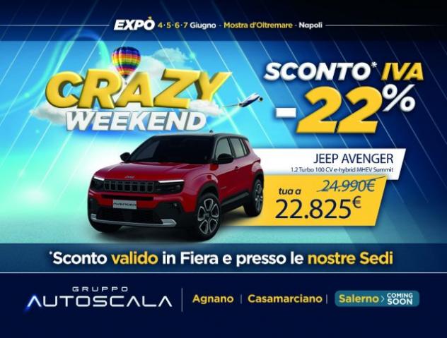 JEEP Avenger 1.2 Turbo 100 CV e-hybrid MHEV Summit rif. 23764141