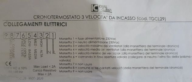 Cronotermostato Ideal Clima TGCL29 Vision LCD - Foto 2