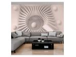 Fotomurale Adesivo Spirale Beige Con Le Sfere Arredalacasa