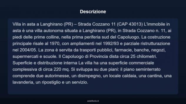 Immobile in asta di 220 m² con più di 5 locali e box auto doppio in vendita a Langhirano - Foto 18