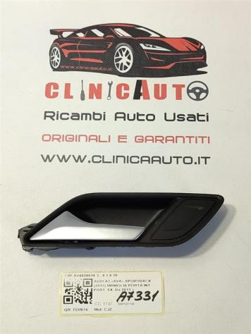 MANIGLIA INTERNA POSTERIORE SINISTRA AUDI A3 Sportback (8V4) 8V4839019 CJZ (1216)