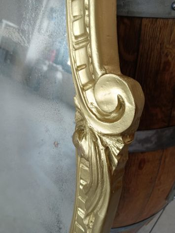 Specchio ovale dorato in stile barocco - Foto 3