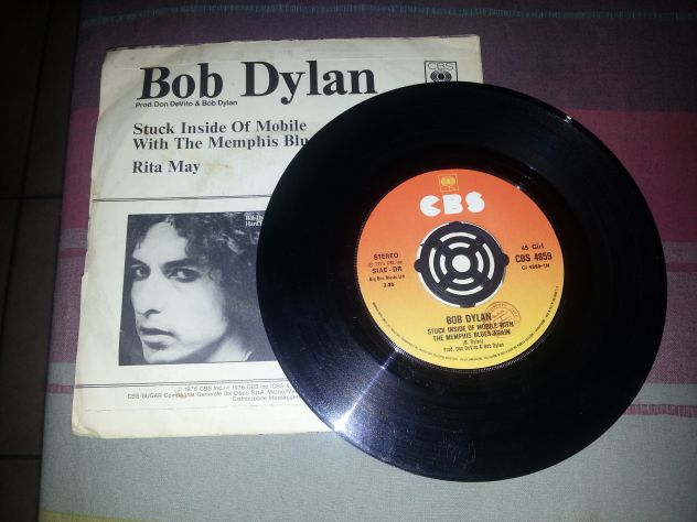 UN VINILE IN OTTIME CONDIZIONI,COMPLETO,45 GIRI:BOB DYLAN"STUCK INSIDE OF MOBILE - Foto 3