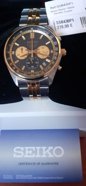 SEIKO ORIGINALE JAPAN CRONOGRAFO AL QUARZO WATER RESISTENTE 10 BAR - Foto 5