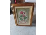 ANTICO QUADRO  -VASO CON FIORI