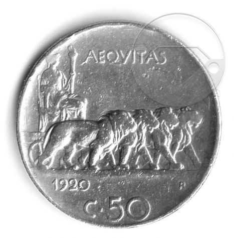 ITALIA 1920 Monete 50 centesimi BB