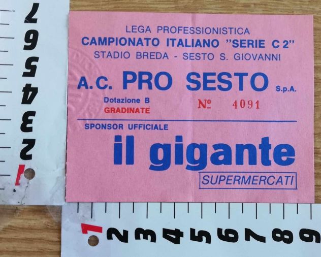 Biglietto calcio Coppa Italia Monza-Juventus anno 1986/87 - Foto 6