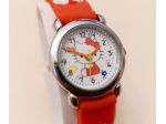 Orologio al quarzo per bambini ragazzi Hello Kitty con cinturino in gomma rosso