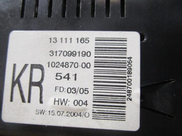 13111165 DISPLAY COMPUTER DI BORDO OPEL ASTRA H 1.7 74KW D 5M 5P (2005) RICAMBIO USATO - Foto 3