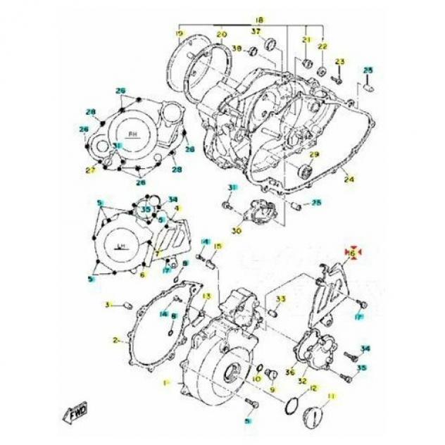 Coperchio pignone Yamaha XT Z Tenere 600 - 1VJ154210000 - Foto 4