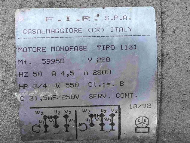MT8 FIR 1131 Motore macchina da Cucire monofase 2800 giri - Foto 4