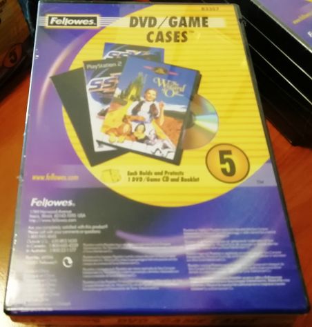 Custodie per CD/DVD Fellowes pacco da 5 pezzi – NUOVO INCELLOFANATO - Foto 6