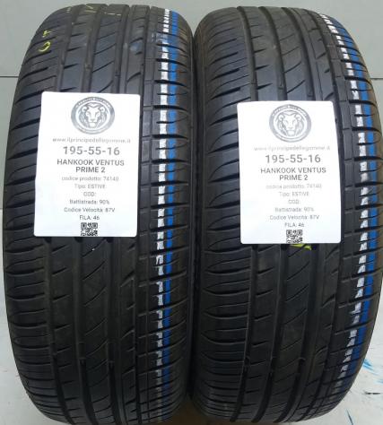 2 GOMME 195 55 16 HANKOOK A74140