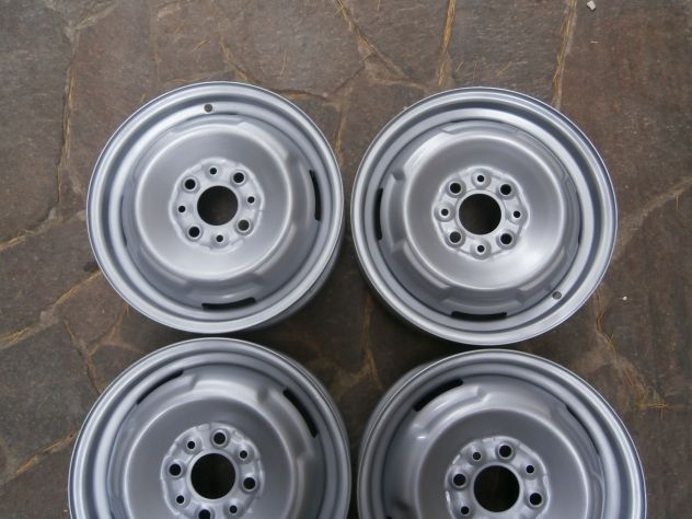 SET 4 CERCHI RUOTA FIAT 127 CL 900/1050 CANALE 4X13 SET 4 WEELS FIAT 127 CL NEW - Foto 3